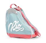 Rio Roller Roller Script Skate Bag, Unisex-Erwachsene Stofftasche, Mehrfarbig (Teal/Coral), 24x15x45 cm (W x H L)