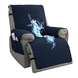 DEZYPZAM Sesselschoner für Relaxsessel, Wasserdichter Sesselschoner, rutschfest Sesselauflage Relaxsessel, Waschbar Sesselschoners für Fernsehsessel (Marineblau,30 x 91 inch)