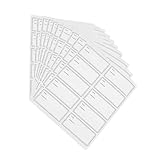 MAGICLULU 10 Blatt Wiederverwendbare Wasser Ölresistente Etiketten für Glasflaschen Multifunktionale Lebensmittel aufkleber zur Vorratsdosensortierung und Gefrierbeschriftung Selbstklebend