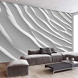 Tzxztt Abstrakt Kreativ Weiß Streifen Kunst 3D Tapete Hochwertige Strukturierte Seide Neutrale Material Ideal Für Wohnzimmer Schlafzimmer-350cm×256cm
