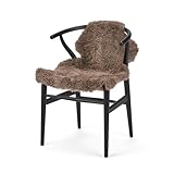 Nordic Sheep Lammfell Kurzhaar 90x60 cm | Lammfell Echt für das Sofa, den Stuhl oder rund um den Esstisch | Jedes Lammfell Teppich ist EIN Unikat und von der Natur geschaffen | Farbe: Hellbraun