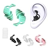 Ohrstöpsel Schwimmen für Erwachsene, 4 Paar Schwimm Ohrenstöpsel Wasserdichte Weich Silikon, Ohrenschutz zum Schwimmen, Surfen, Schnorcheln und anderen Wassersportarten, Wiederverwendbare