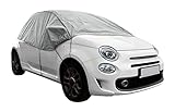 Z4L Autoabdeckung Halbgarage für Winter Sommer Herbst Scheibenabdeckung SM geeignet für FIAT 500 Bj. ab 2008 ab 2015
