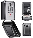 Mohard Schlüsseltresor mit Zahlencode Wandmontage, 12 Stellige Schlüsselkasten [Zurücksetzbarem Code], Großes Fassungsvermögen & Wetterfeste Schlüsselsafe Außen, Schlüsselbox für Zuhause, Büro, Garage