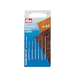 Prym 131259 Ledernadel, 6 Stück, silberfarbig (No 3-7), Silber