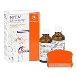 NYDA Läusespray Doppelpackung: Effektives Läusespray und Läusekamm gegen Läuse & Nissen, rasche Behandlung in 10 Min, gute Verträglichkeit, physikalisch wirksam