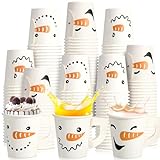 Maxcheck 120 Stück Weihnachtsbecher mit Griffen, 200 ml, Einweg-Pappbecher, Schneemann, Weihnachten, Getränke, Teetassen für Winter, heiß, kalt, Kaffee, Schokolade, Urlaub, Partyzubehör (Schneemann)