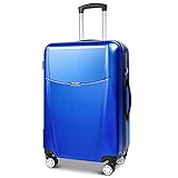 Feyabul 828 Handgepäck, Hardside Gepäck mit Spinner-Rollen, leichter Koffer mit TSA-Schloss, blau, S(20in)_carry on