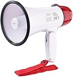 infactory Sprachverstärker: Megaphon 10 Watt (Megafon mit Sirene, Megaphon mit Sirene, Lautsprecher)