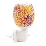 Candle-Brothers elektrische Duftlampe | Duftlampe Sunset | Aromalampe für Duftwachs | Nachtlicht für Steckdose | Duftlampe Keramik Weiß | Steckdosen Lampe für Büro, Schlafzimmer, Yoga