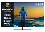 Philips Ambilight 65OLED810 4K OLED Smart TV - 65 Zoll Display mit P5 AI Perfect Picture Engine Ultra HD, Titan OS, Dolby Vision und Atmos Sound - Funktioniert mit Alexa und Google Sprachassistent