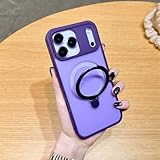 HJZSZX Für iPhone 14 Plus Luxus-Kabelloses Ladecase Magnetische Ringhalterung Kameraabdeckung (Für iPhone 14 Plus/6)