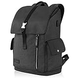 KROSER Laptop Rucksack 17,3 Zoll Damen Herren Schultasche Tagesrucksack Wasserabweisend Große Gepäck Tablet für College/Reisen/Frauen/Männer-Schwarz MEHRWEG