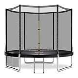 JUMMICO Trampolin Outdoor Ø 183/228/305/366/427 cm, GS-Zertifizierung Gartentrampolin für Kinder mit Leiter und Seitentasche