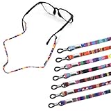 Qufiiry Brillenband, 7 Stück Universal Brillenbänder, Brillenkette Damen, Bunt Brillenkette, Verstellbar Sonnenbrillen Kette Brillenschnur für Damen und Herren