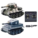 Shenrongtong Fernbedienbarer Panzer - Lehrreiches Kampfpanzer-Spielzeug - Interaktives Mini Fahrzeug für Mint-Lernen Kinder Indoor Spielzimmer