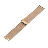 KCHSRKHXC Verstellbares, solides Milanaise-Uhrenarmband für Damen und Herren – Edelstahlarmband in Schwarz/Gold/Roségold/Silber