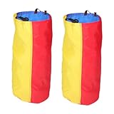 Gogogmee 2 Stück Hüpfsack aus Strapazierfähigem für Outdoor Spiele Bunte Sackhüpfen rennen mit Doppelten Griffen für Gartenpartys und Familienaktivitäten