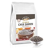 GOLDEN PEANUT Premium Chia Samen 1 kg schwarz-weiß Salvia Hispanica viele Quellstoffe Omega 3 Antioxidantien