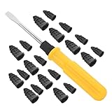 Warmhm Reifenreparaturset mit Großen und Kleinen Gummistreifen Schrauben und Schraubendreher Vielseitiges Pannenset für Auto Motorrad und Elektrofahrräder Einfache Anwendung ohne