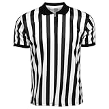 Schiedsrichter-T-Shirt, Schwarz und Weiß, offizielles Schiedsrichter-Trikot, umgeschlagener Kragen, Ref. Uniform, Schiedsrichter-Shirt für Basketball, Fußball, Fußball, Schiedsrichteruniform, für