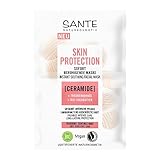 SANTE Naturkosmetik Skin Protection Sofort beruhigende Maske mit Ceramiden, Traubenkernöl & Bio-Sheabutter, feuchtigkeitsspendende Gesichtsmaske, vegane Pflegemaske für geschmeidige Haut, 8ml