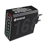 150 W 8-Port-Mehrfach-USB-Ladegerät mit QC3.0 – Hochleistungs-AC-Adapter für Mobiltelefone und Laptops | Schneller und intelligenter Ladehub für mehrere Geräte