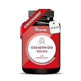 Q10 Kapseln hochdosiert mit 200mg - hochwertiges Coenzym Q10 aus Fermentation - Vegan, Laborgeprüft, ohne unerwünschte Zusätze - 60 Kapseln - Vitavea