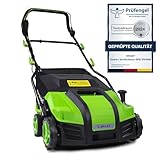 BRAST® Vertikutierer Elektro Rasenlüfter | 1500-2000 Watt | 32-40cm Arbeitsbreite | 3 Modelle | großer Fangkorb Transportgriff & Klappbar | für kleine bis sehr große Rasenflächen | BRE-RV-4000