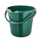 keeeper Eimer mit integrierter Mess-Skala und ergonomischem Griff, 10 l, Mika Eco Line, Eco-Grün