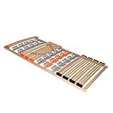 Coemo 7-Zonen-Federholzleisten-Tellerlattenrost KombiFlex 80x200 cm hochflexible Teller für optimale Körperanpassung am Bett, Lattenrahmen Made in EU - Lattenrost starr