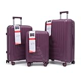 GC GAVENO CAVAILIA Kabinenkoffer-Set, 3-teilig, Reise-Handgepäck mit 4 Spinnrollen und TSA-Schloss, robustes, langlebiges Hartschalen-Koffer-Set – leichte Reisetrolley-Tasche, 50,8 cm, 61 cm, 71,1 cm,