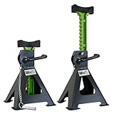 TRUTZHOLM Unterstellbock Achsstützen Abstellbock 2 Stück, 2 Tonnen Traglast pro Stütze (4T pro Paar) Höhe von 280-430 mm mit Einhebelbedienung, 10 stufige Höhenverstellung