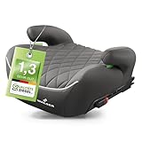 WALSER Premium Kinder Sitzerhöhung Auto ISOFIX, Qualitätssieger Sehr Gut* Kindersitz Auto 125-150 cm, Kindersitzerhöhung Auto Andy neueste Norm 2024 ECE R 129, Sitzerhöhung Auto Kindersitz grau