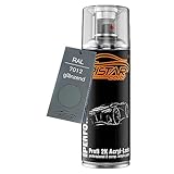TRISTARcolor RAL 7012 Basaltgrau glänzend 2K Acryl Spraydose Sprühdose Spritzlack Sprühlack 400 ml schnelltrocknend