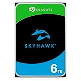 Seagate SkyHawk 6TB, Interne Festplatte HDD, Videoaufnahme bis zu 64 Kameras, 3.5 Zoll, 256 MB Cache, SATA 6GB/s, silber, inkl. Data Rescue Service (ST6000VXZ09)