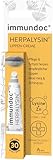 immundoc HERPALYSIN Lippenherpes Creme 7 ml, Lippencreme zur Vorbeugung und Behandlung von Fieberblasen, mit L-Lysin, Zink und Echinacea, klinisch geprüft