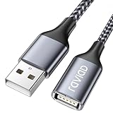 RAVIAD USB Verlängerung Kabel 2M USB 2.0 Verlängerungskabel USBA Stecker auf A Buchse Nylon, Superschnelle für Kartenlesegerät,Tastatur, Drucker, Scanner, Kamera, Hubs