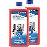 Maxxi Clean | 2x 750 ml Universal Entkalker Konzentrat für Kaffeemaschinen & Kaffeevollautomaten aller Typen | für 12 Entkalkungsvorgänge | universelle Gerätereinigung gegen Kalk und Verschmutzungen