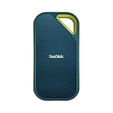 SanDisk Extreme PRO Portable SSD 2 TB (Externe SSD 2,5 Zoll, 2.000 MB/s Lesen/Schreiben, stoßfest, fallsicher aus bis zu 3 m, AES-Verschlüsselung, Wasser- und staubfest) Monterey
