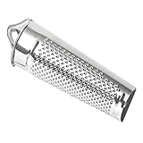 Alipis Käsereibe Bindemaschine Schwanenhals Halterung für Taschenlampe Teller Austernschalen klebrig küchenwerkzeug Knoblauch kleine Ingwerreibe kleine Reibe Mini Rostfreier Stahl Silver
