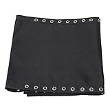 pistro Liegestuhl Sonnenliege Gartenliege Bäderliege mit Kopfkissen und Stoffgewebe Auflage - Schwarz