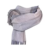 Schal Damen Herbst Elegant XXL Halstuch Lang Weich Fransen Tartan Schal Frauen Warm Plaid Karo Herbst Winter Kuschelig Schlupfschal Deckenschal Hijab Poncho Langer Orange Elegant Kuschelschal Schaal
