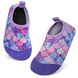 TMEOG Badeschuhe Kinder Wasserschuhe Kleinkind Aquaschuhe rutschfeste Schwimmschuhe Schnell Trocknend Strandschuhe Surfschuhe Badeschuhe für Kinder Jungen Mädchen