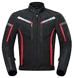 Motorradjacke Herren Motorradjacke Wasserdicht Winddicht Mit Protektoren Jacke Reflektierende Jacke Herren Motorradbekleidung, Schutzjacken, Motorrad Schutzkleidung Für Sommer Winter B,XL