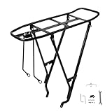 Rrlihjgu Gepäckträger hinten für Fahrräder, breite und verstärkte Gepäckträger für Satteltaschen, Zubehör für Fahrradsatteltaschen mit verstellbarer Höhe für Radfahrer