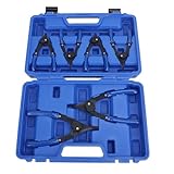 XTevu Sprengringzange, 6-teiliges Sicherungsringzangen-Set, 15,2 cm, 20,3 cm, verstellbare interne externe Sicherungsringzange, Metallwerkzeug für Autoreparatur