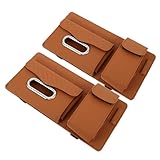Ciieeo 2 Stück Auto Visor Sonnenbrille Clip car sonnenblenden Organizer autobrillenclip Sonnenblende Auto Sonnenblende Clip Visier-Organizer sonnenblenden Organizer Brown