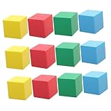 MOLUCKFU 12 Bunte Holzbausteine Für Kinder Pädagogisches Geometrie Puzzlespiel Zur Frühen Bildung Ideal Für Grundschule Und Gemeinsames Spielen Mit Eltern Fördert Kreativität Und