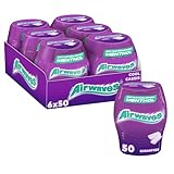 Airwaves Kaugummi Zuckerfrei, Cool Cassis Gum, 6 x 50 Dragees, Großpackung Chewing Gum, Mit Natürlichem Menthol, Kaugummi ohne Zucker mit Minz Frische (300 Dragees)
